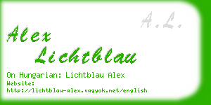 alex lichtblau business card